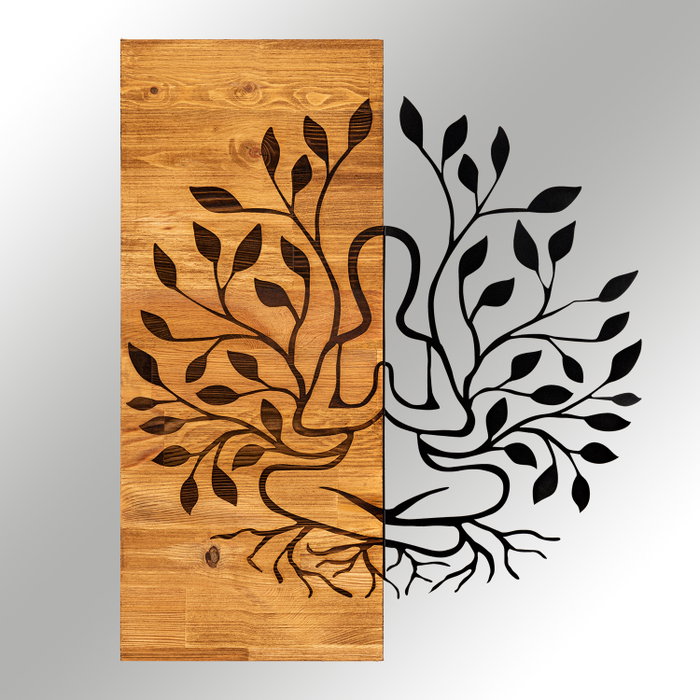 Wallity Lina Escultura de Pared Negro y Nogal Wallity Lina Escultura de Pared Negro y Nogal